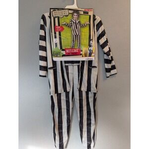 Beetlejuice Beetlejuice‎ Costume Kid's Small 6 Ages 5-7 Jumpsuit Jacket Tie NEW